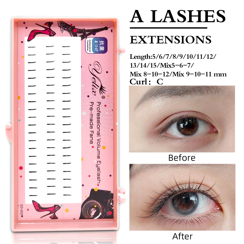 Eyelash Extension Look - Yelix Naturalne Miękkie Pojedyncze Rzęsy Comic