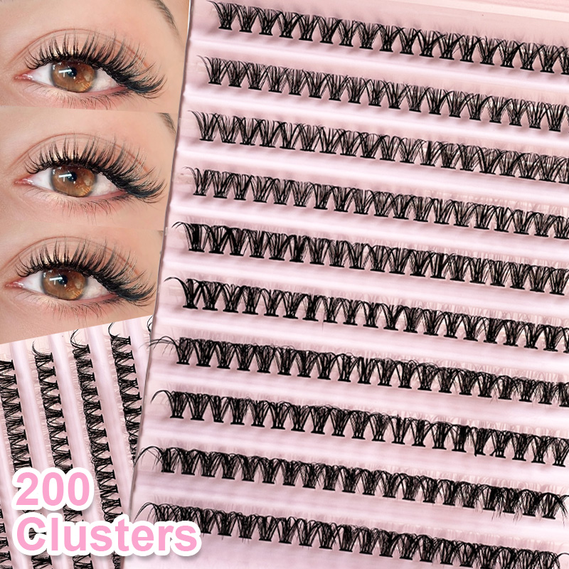 Eyelash Extension Look - Rzęsy pojedyncze, kępki rzęs 8-16mm, 200