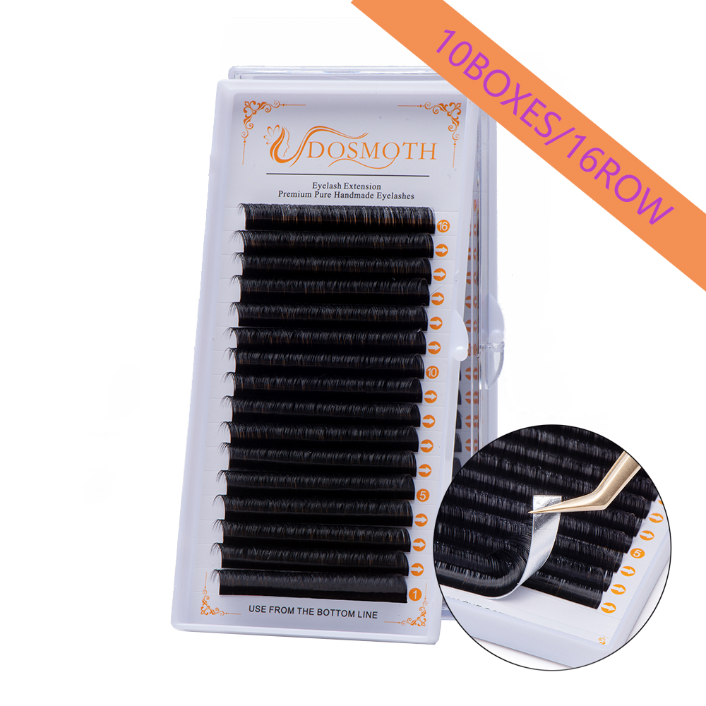 Eyelash Extension For Asian Eyes - DOSMOTH 10 pudełek 16 rzędów 7-16